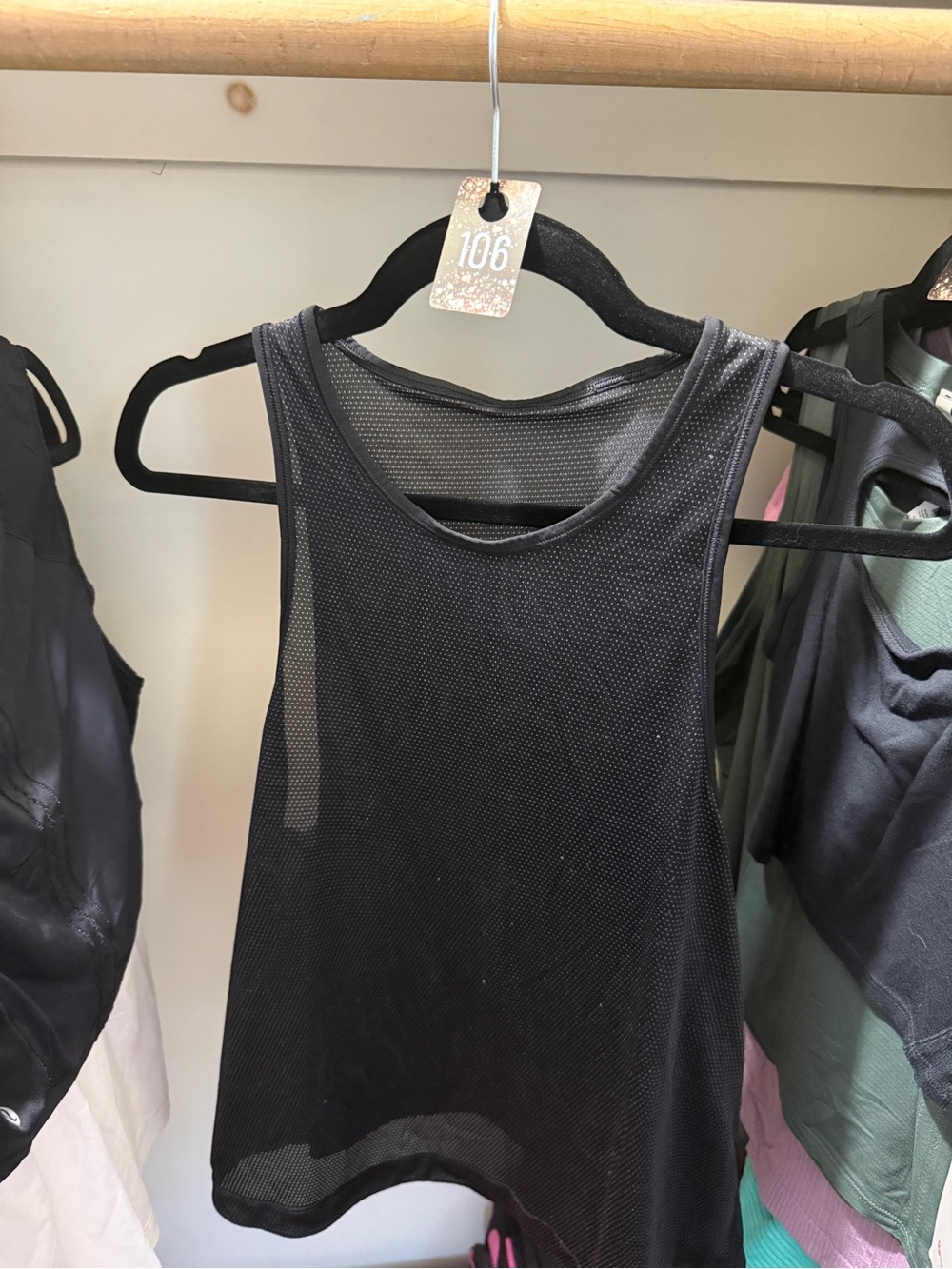 106 lululemon athletica Black Mesh Athletic Tank